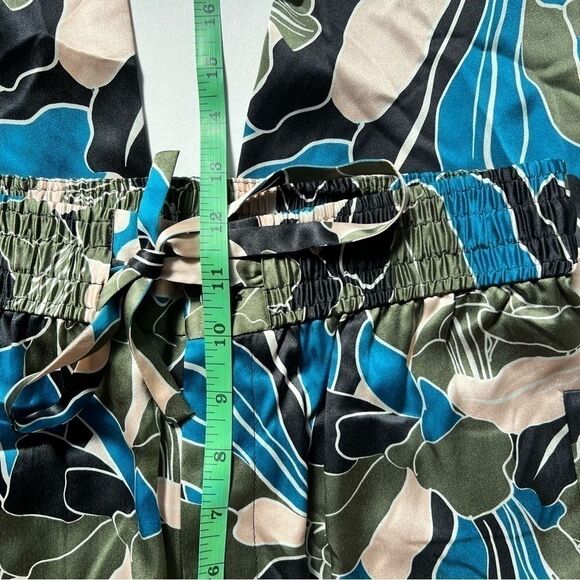 Equipment Suzette Floral Print Drawstring Silk Pants In ECLIPSEMULTI Size 4 NWOT - Picture 7 of 10